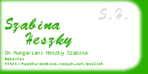 szabina heszky business card